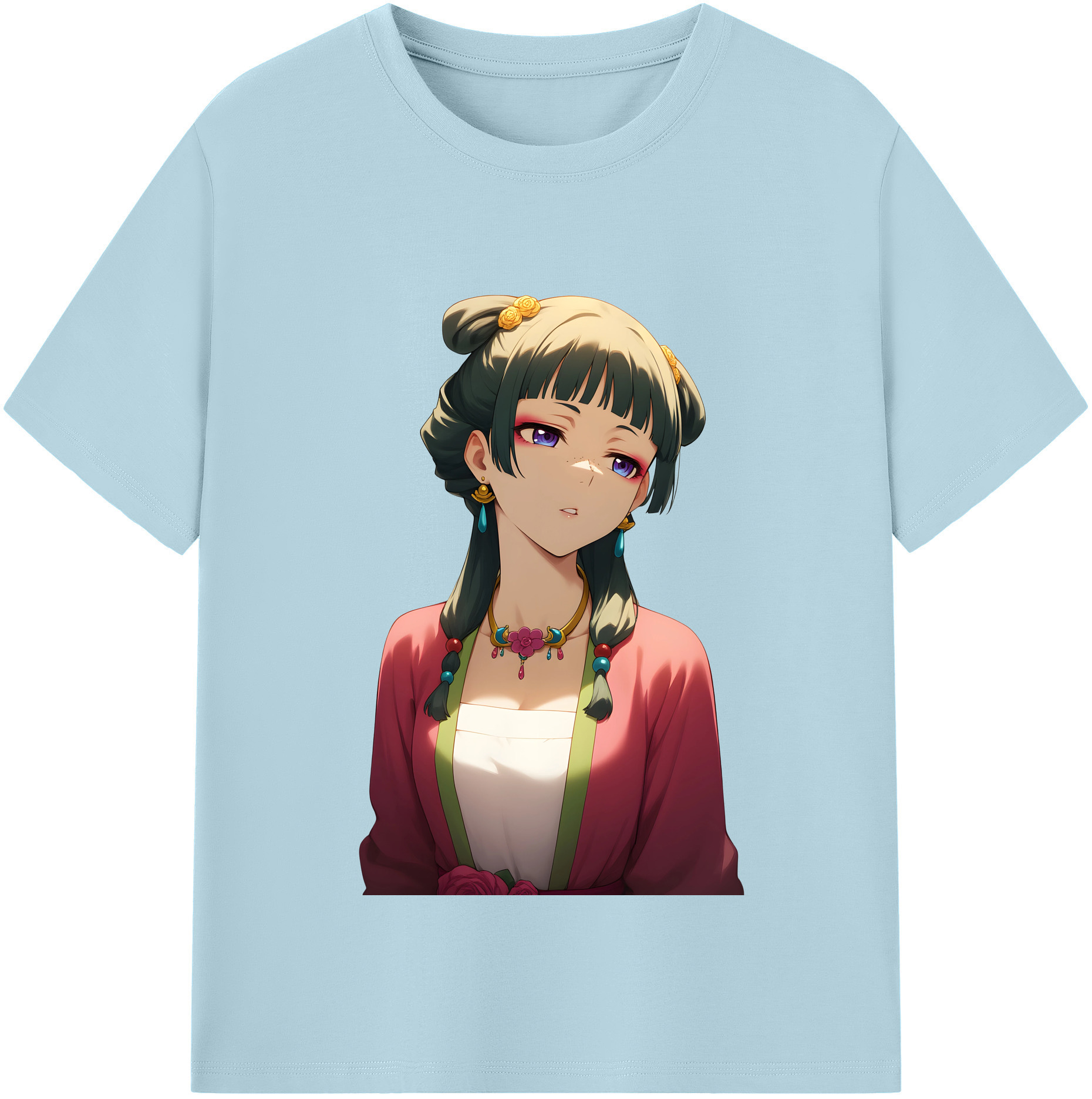 （画像用） 薬屋のひとりごと The Apothecary Diaries 綿100％半袖Tシャツ（フロントプリント）
